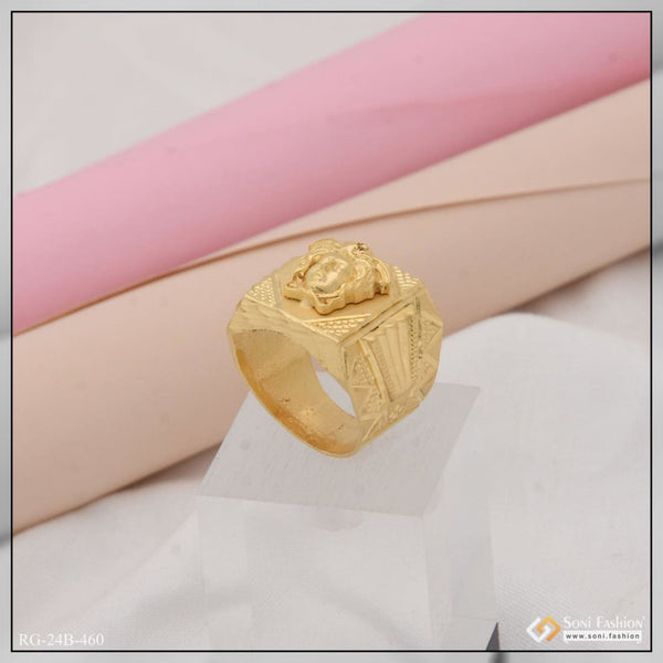 Soni Fashion - ring - 1 Gram Gold Plated Expensive-Looking Design High-Quality Ring for Men - Style B460