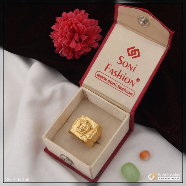 Soni Fashion - ring - 1 Gram Gold Plated Expensive-Looking Design High-Quality Ring for Men - Style B460