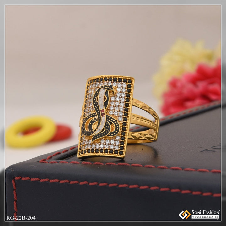 Soni Fashion - ring - 1 Gram Gold Plated Goga Maharaj With Diamond Best Quality Ring For Men - Style B204