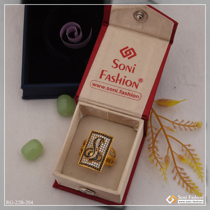 Soni Fashion - ring - 1 Gram Gold Plated Goga Maharaj With Diamond Best Quality Ring For Men - Style B204