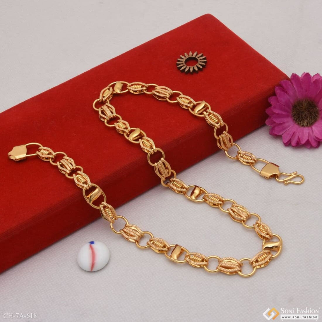 Buy Golden Navratna Ring + Chain + Bracelet (NRCB2) Online at Best Price in  India on Naaptol.com