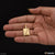 Square with diamond lovely design high-quality gold plated