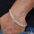 Sterling silver bracelet for men with chain design