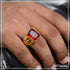 Red Stone with Diamond Designer Design Best Quality Gold Plated Ring - Style A847