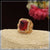Red stone with diamond stunning design superior quality ring