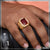 Red stone with diamond stunning design superior quality ring