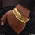 Gold plated bracelet with diamond centerpiece - Style B218