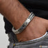 Streamlined Design Superior Quality Silver Color Bracelet for Men - Style C168