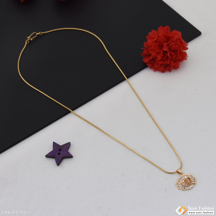 Superior Quality Gold Plated Chain Pendant for Ladies Style A534