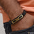 Superior quality unique design black & golden color bracelet