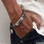 Superior Quality Unique Design Silver & Black Color Bracelet For Men - Style B207