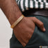 Superior Quality Unique Design with Diamond Gold Plated Kada for Men - Style A494