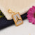 Triangle With Diamond Glittering Design Gold Plated Pendant