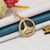 Triangle with diamond latest design high-quality gold plated