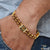 Triangle hand-crafted design gold plated rudraksha bracelet