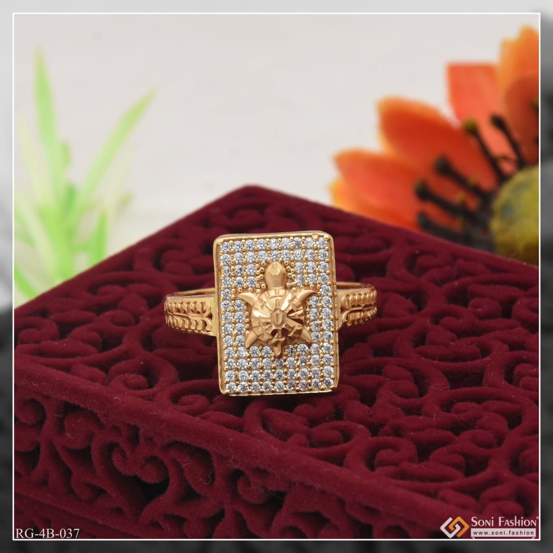Buy 22Kt Gold Kachua Ring For Men 97VM2822 Online from Vaibhav Jewellers