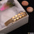 Gold plated stainless steel bracelet with diamonds in a box - Style A933