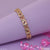 Diamond heart and heart charm rose gold bracelet - Style B279