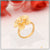 Eye-Catching Diamond Design Gold Plated Ring for Ladies - Style LRG-127