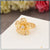 Unique gold plated ring with flower design, Style LRG-127.