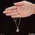Gold Necklace with Crescent Pendant - Latest Trend Diamond Graceful Design - Unique Style A357