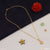 Gold plated necklace with star and charm pendant - Style A357.
