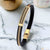 Gold bracelet with black leather - Very Trending Fancy Black Rubber Bracelet For Men