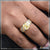 Yellow Stone With Diamond Amazing Design Gold Plated Ring