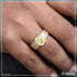 Yellow Stone with Diamond Amazing Design Gold Plated Ring for Men - Style B506