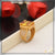 Yellow Stone With Diamond Attention-getting Design Gold