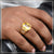 Yellow Stone With Diamond Attention-getting Design Gold