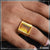 Yellow stone with diamond delicate design gold plated ring