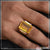 Yellow stone with diamond fashionable design gold plated