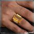 Yellow Stone with Diamond Fashionable Design Gold Plated Ring for Men - Style B402