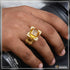 Orange Stone Eiffel Tower Delicate Design Gold Plated Ring for Men - Style A829