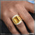 Man’s hand wearing Yellow Stone with Diamond Glittering Design Gold Plated Ring for Men - Style B524