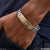 Man wearing bracelet with love charm from Zig-zag Best Quality Elegant Design B145.