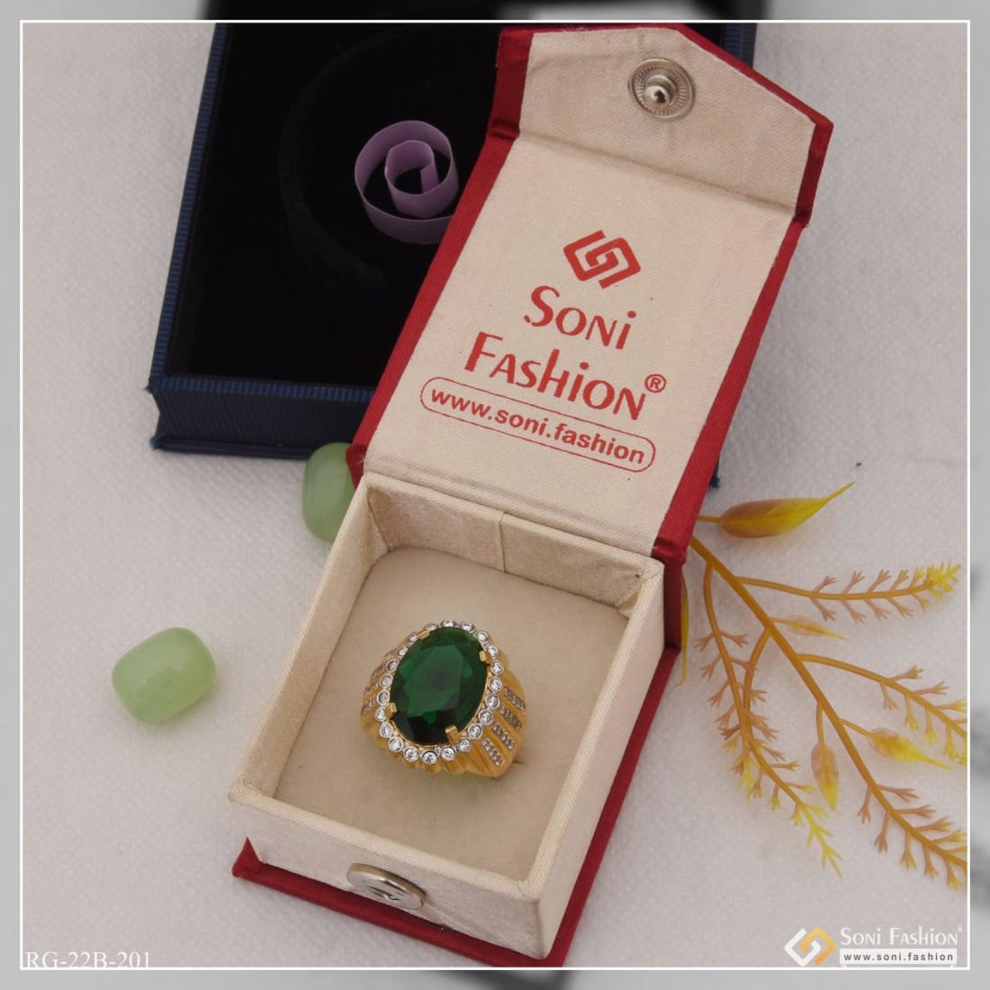 Chopra Gems & Jewellery Original Created Certified Emerald Panna Stone  Adjustable Ring for Men & Women Metal Emerald Gold Plated Ring Alloy,  Brass, Bronze Emerald Gold Plated Ring Price in India -
