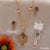 Flower With Diamond Chic Design Gold Plated Necklace Set For Women - Style Lnsa134