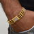 1 Gram Gold Plated Trishul with Diamond Best Quality Rudraksha Bracelet - Style B963