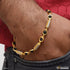 1 Gram Gold Plated Rudraksh in Round Delicate Design Bracelet for Men - Style B985