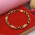 1 Gram Gold Plated Rudraksh in Round Best Quality Bracelet for Men - Style B986