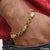 1 Gram Gold Plated Rudraksh in Hexagon Best Quality Bracelet for Men - Style B987