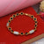 1 Gram Gold Plated Rudraksh in Hexagon Antique Design Bracelet - Style B988