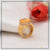1 Gram Gold Plated Orange Stone with Diamond Delicate Design Ring - Style A963
