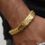 3 Round Superior Quality Gorgeous Design Golden Color Bracelet for Men - Style C050