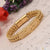 3 Round Superior Quality Gorgeous Design Golden Color Bracelet for Men - Style C050