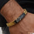 H Letter Best Quality Elegant Design Black & Golden Color Bracelet - Style C058