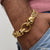 Skull 2 Line Stylish Design Best Quality Golden Color Bracelet for Men - Style C208