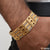 1 Gram Gold Forming 3 Line Heart Shape Antique Design Bracelet for Men - Style C247